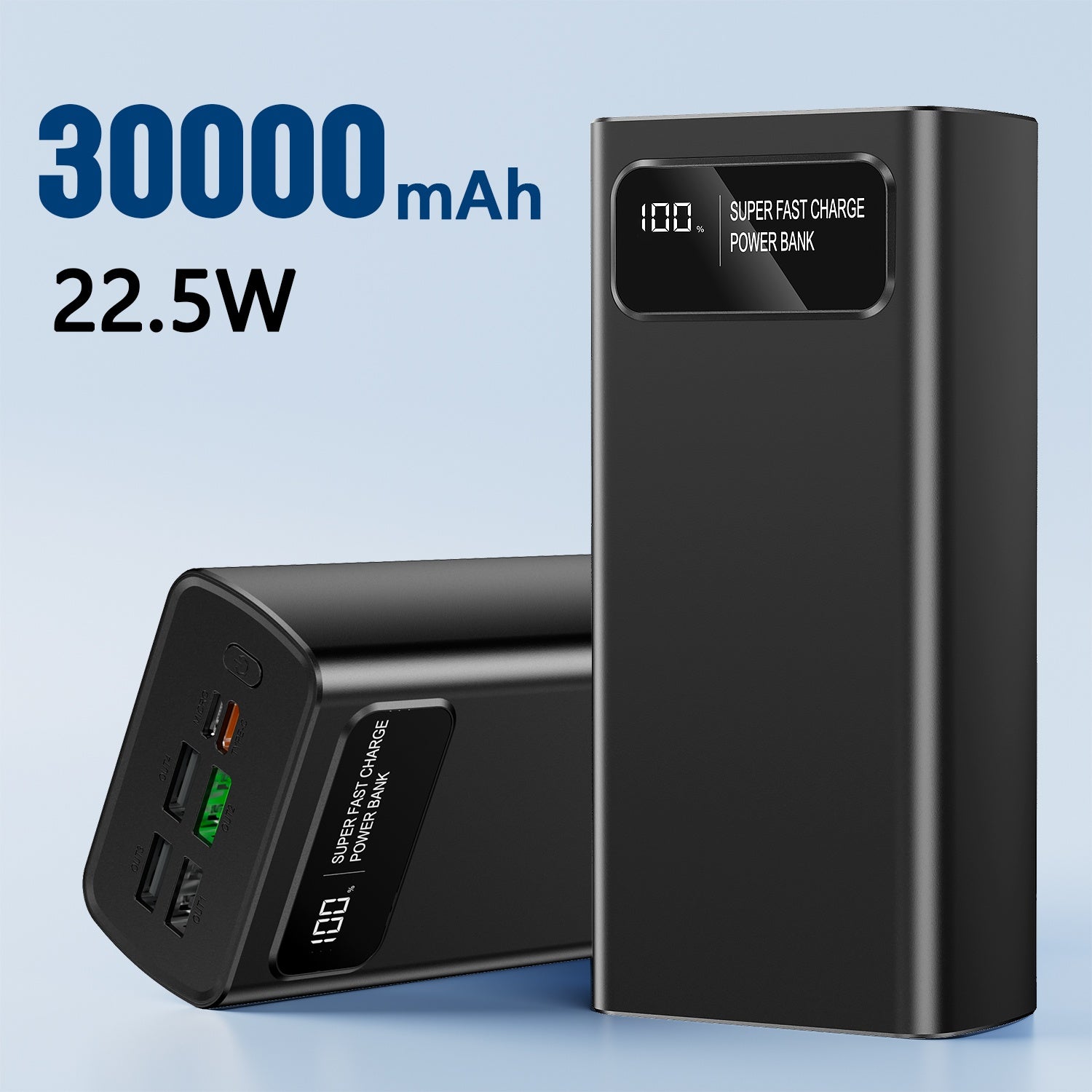 Powerbank, Schwarz für den Außenbereich – Detailansicht 4