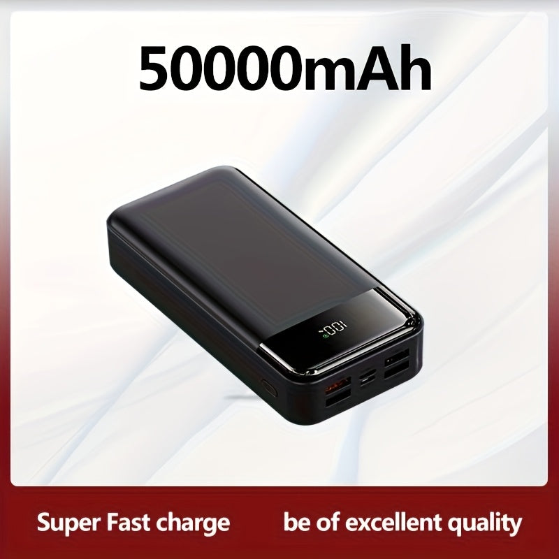 Powerbank, Schwarz- für Reisen – Hauptansicht