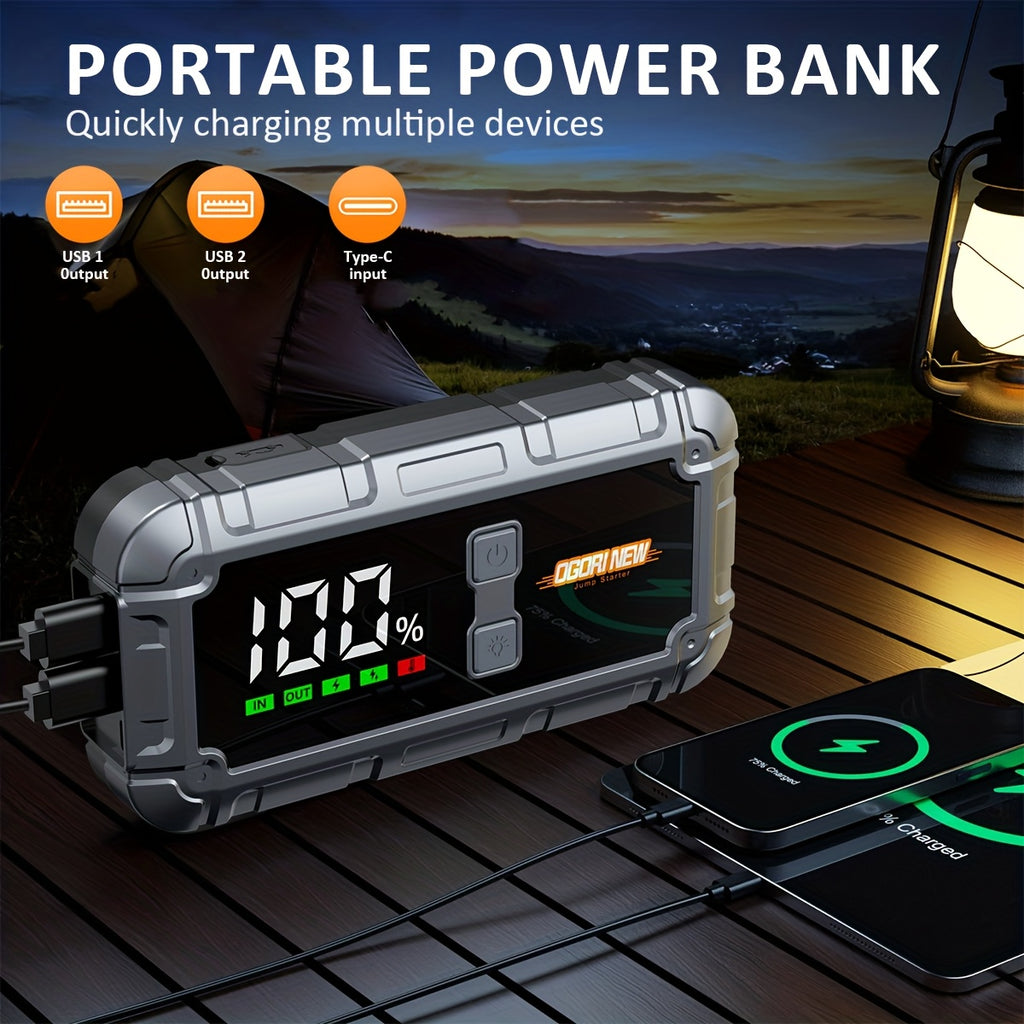 Powerbank, Silbrig Gelb-B07 für Fahrzeug – Detailansicht 10