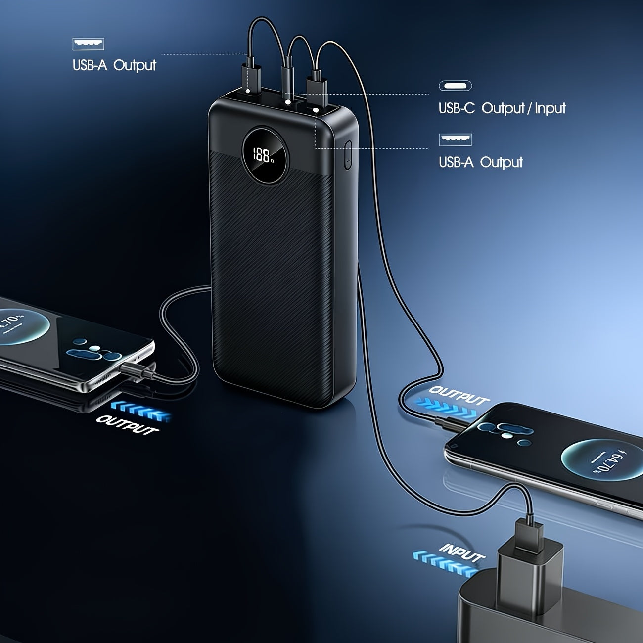 Powerbank, Tablet & andere Geräte gleichzeitig über 3 für Reisen – Detailansicht 3