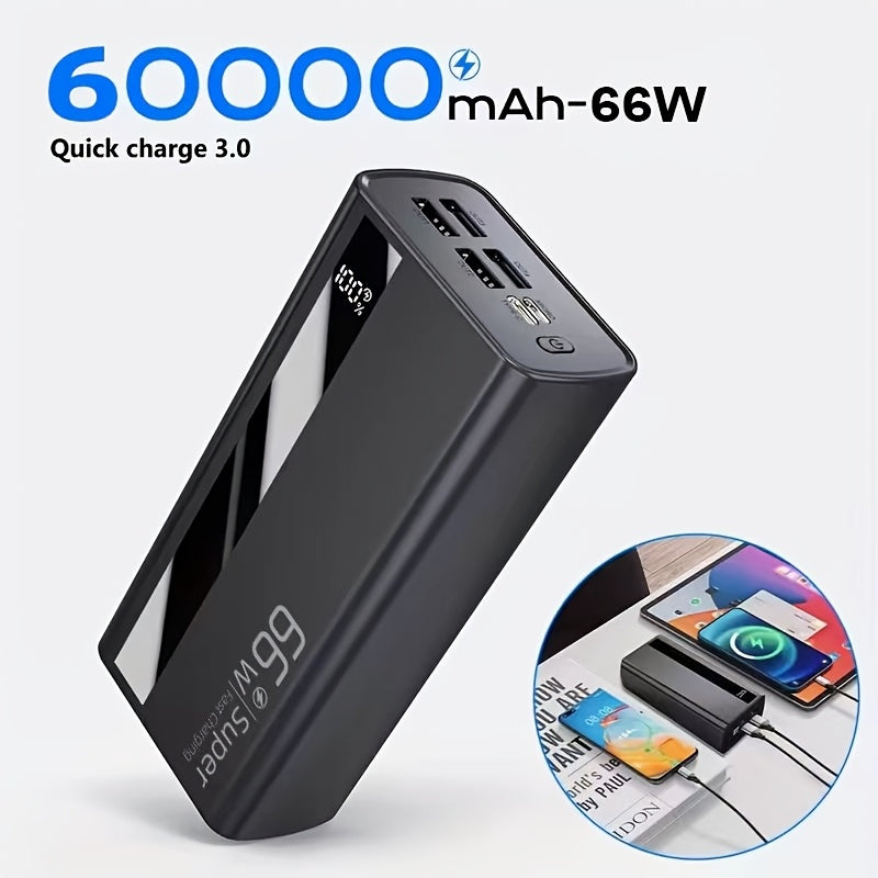 Powerbank, Weiß 60000mAh für Alltag – Detailansicht 2
