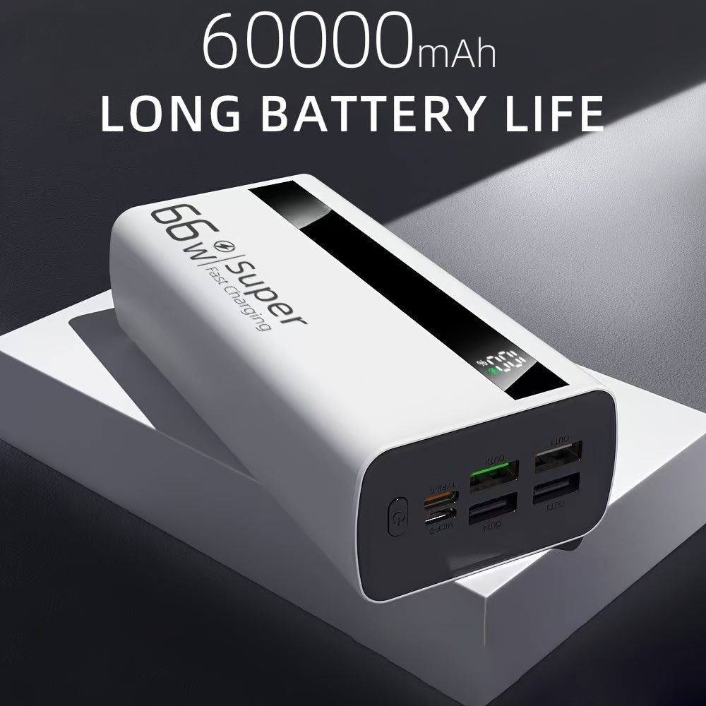 Powerbank, Weiß 60000mAh für Alltag – Detailansicht 4