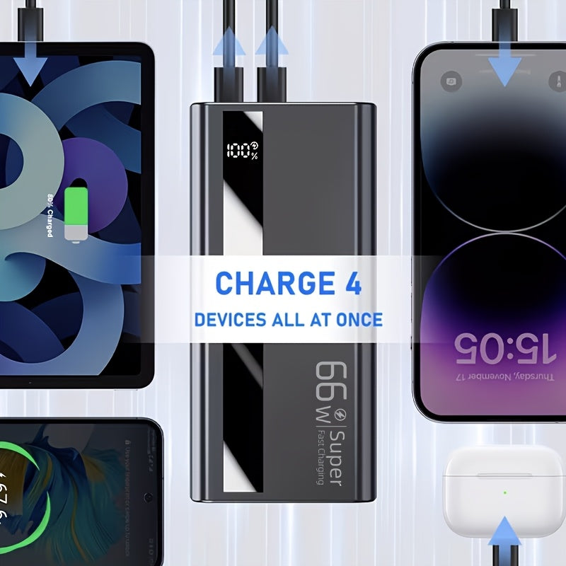 Powerbank, Weiß 60000mAh für Alltag – Detailansicht 9