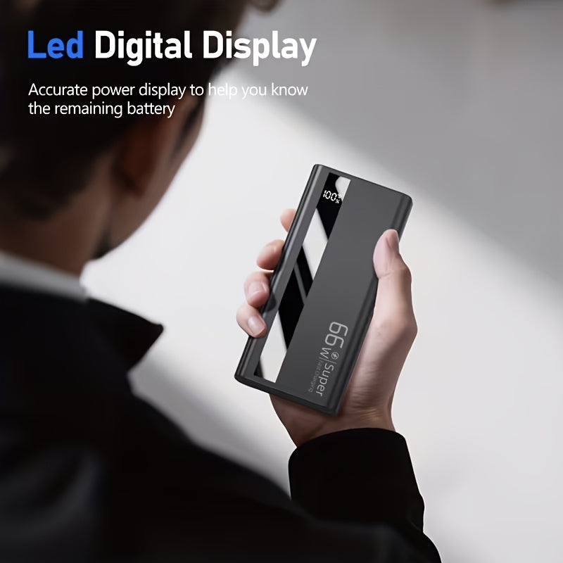 Powerbank, Weiß 60000mAh für Alltag – Detailansicht 10