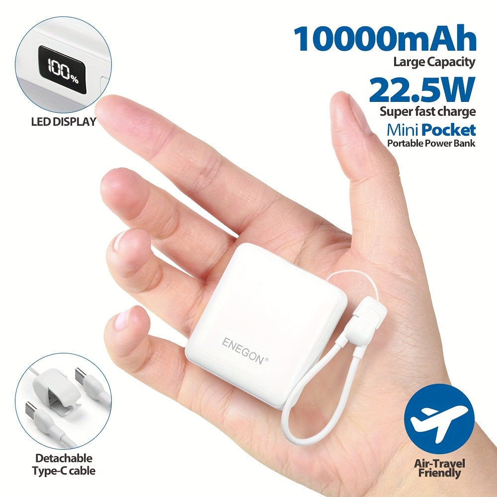 Powerbank, Weiß für Reisen und iPhone 16 – Detailansicht 2