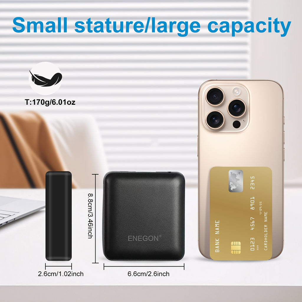 Powerbank, Weiß für Reisen und iPhone 16 – Detailansicht 4