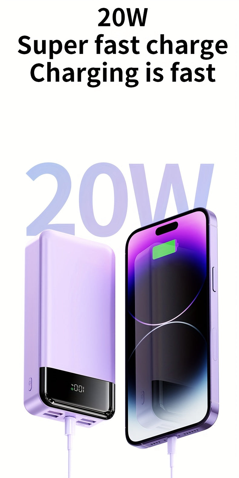 Powerbank, Weiß für Zuhause und Alltag – Detailansicht 11
