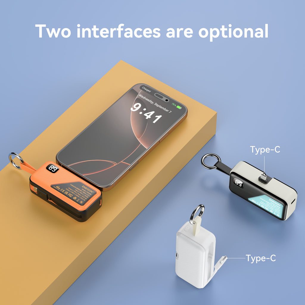 Powerbanks, 5000mAh für iPhone 15 und 12 Pro Max – Detailansicht 2