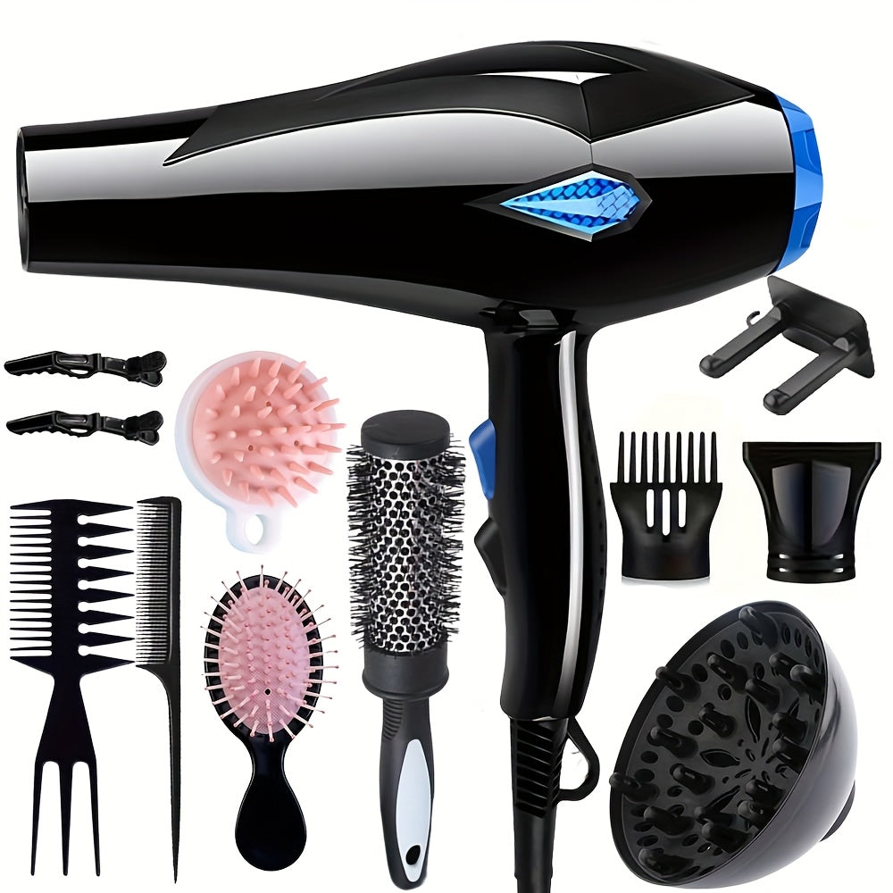 Professioneller Haartrockner, Schwarz 12St für Wohnzimmer und Zuhause – Hauptansicht