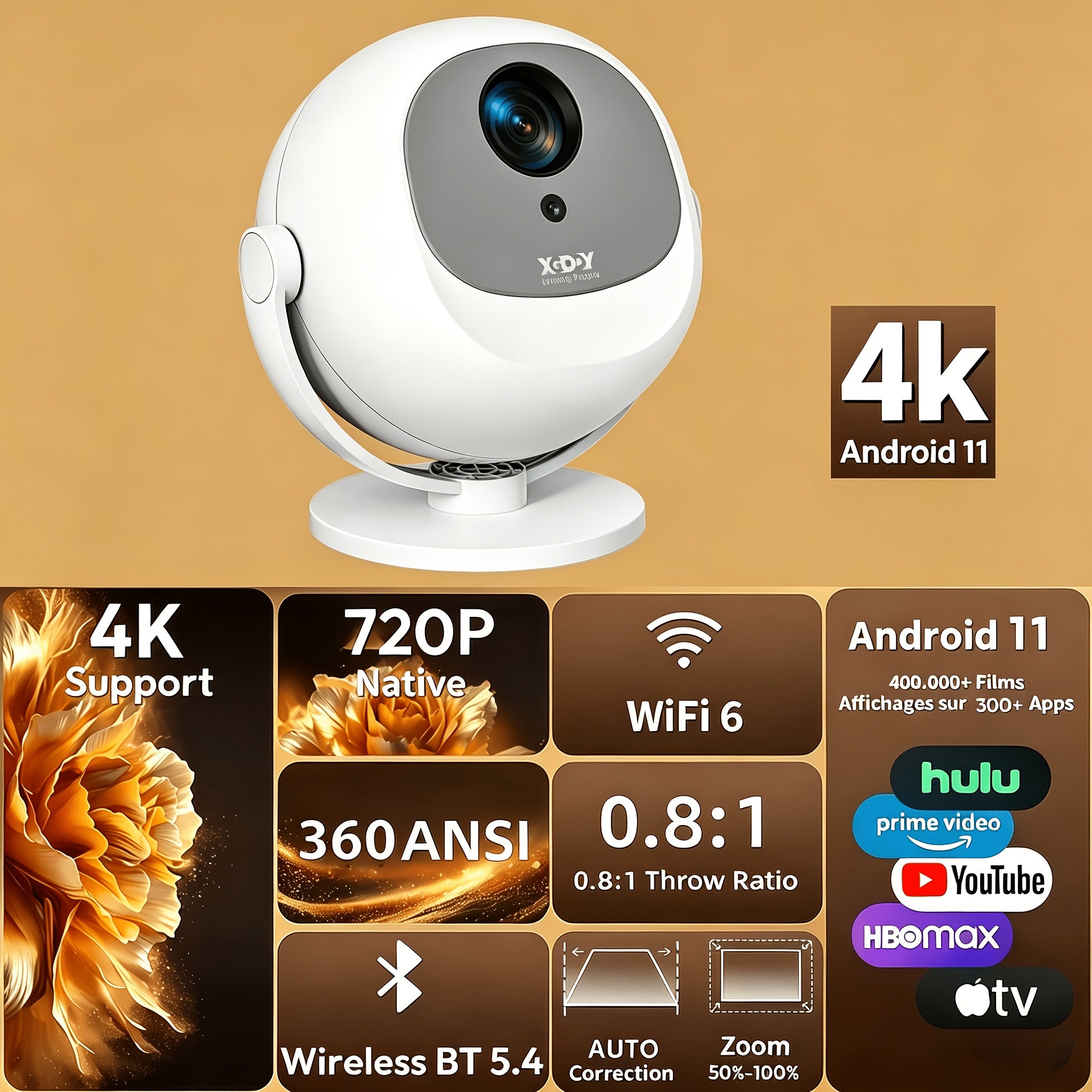 Projektor Android, Gimbal A2-Android für Alltag und Zuhause – Hauptansicht