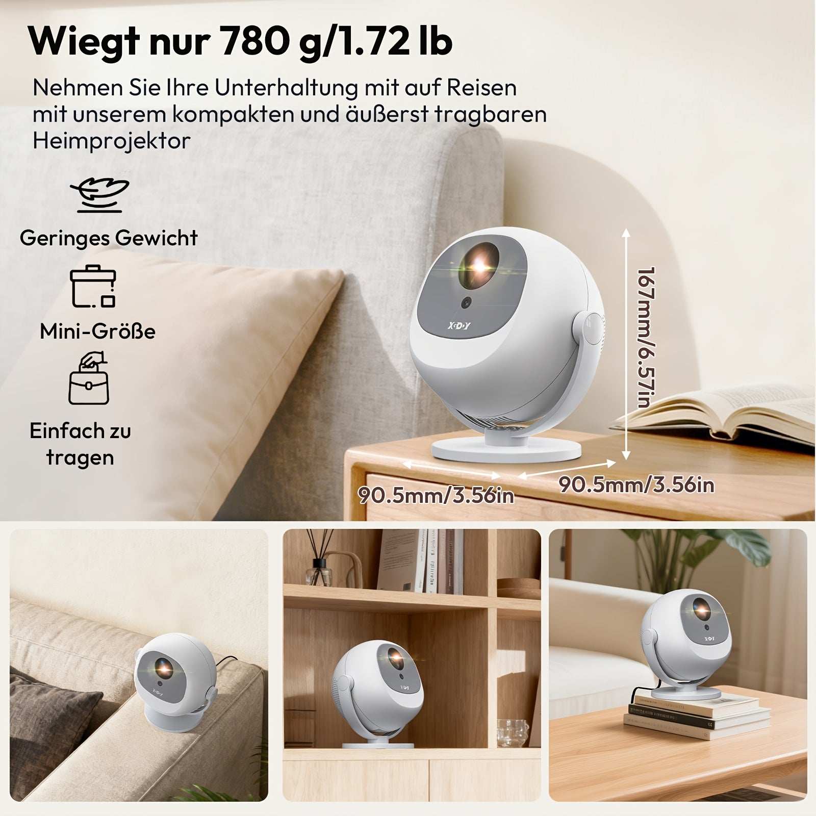 Projektor Android, Gimbal A2-Android für Alltag und Zuhause – Detailansicht 2