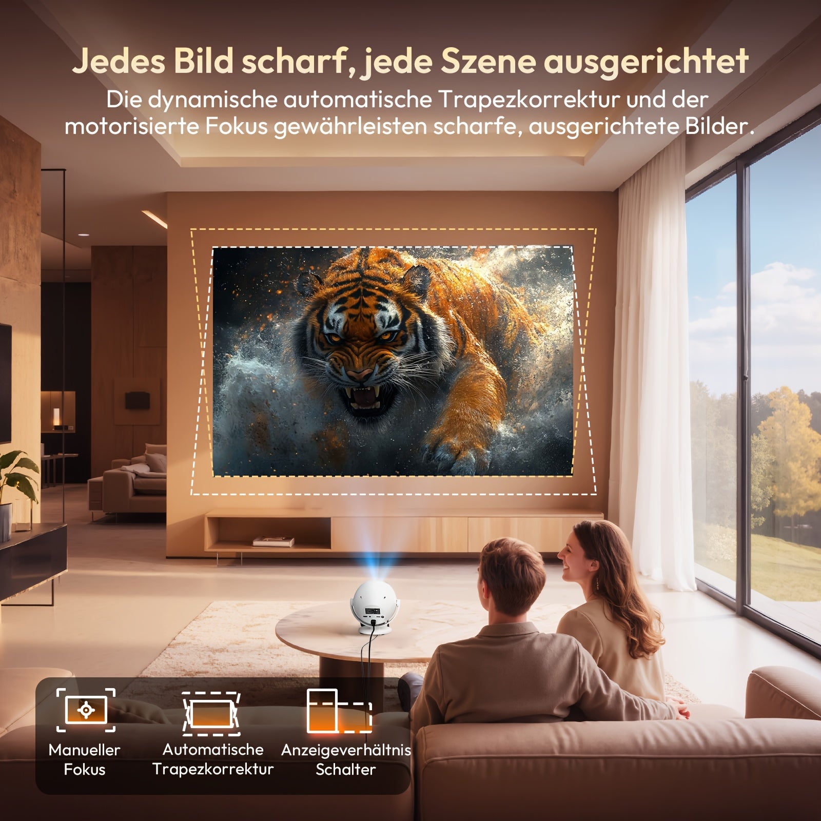 Projektor Android, Gimbal A2-Android für Alltag und Zuhause – Detailansicht 3