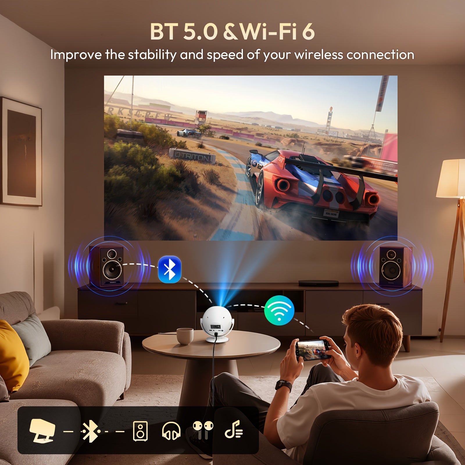 Projektor Android, Gimbal A2-Android für Alltag und Zuhause – Detailansicht 11