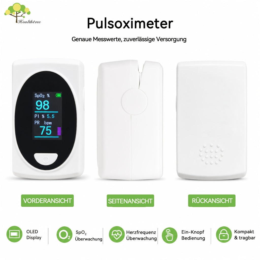 Pulsoximeter Fingerspitzen-Gerät, Weiß für Schlafzimmer und Bett – Detailansicht 8