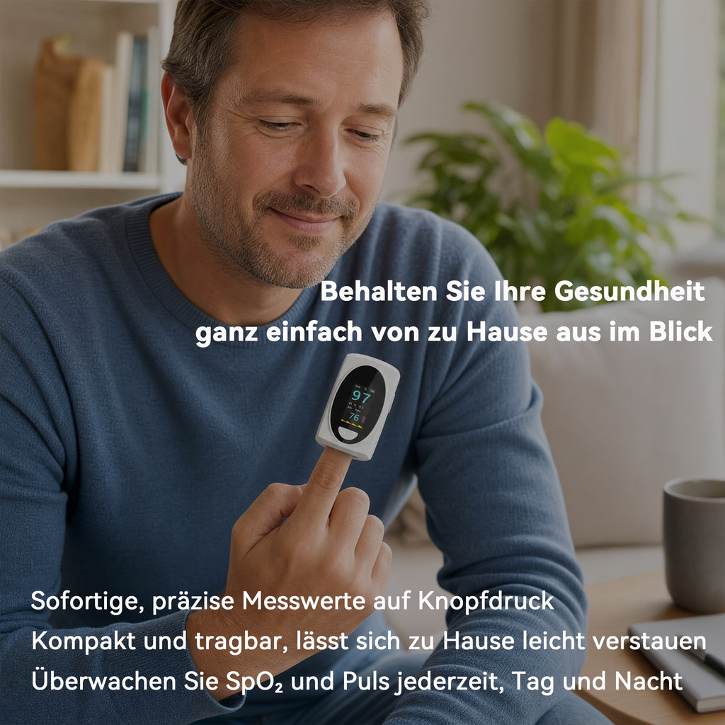 Pulsoximeter Fingerspitzen-Gerät, Weiß für Schlafzimmer und Bett – Detailansicht 9