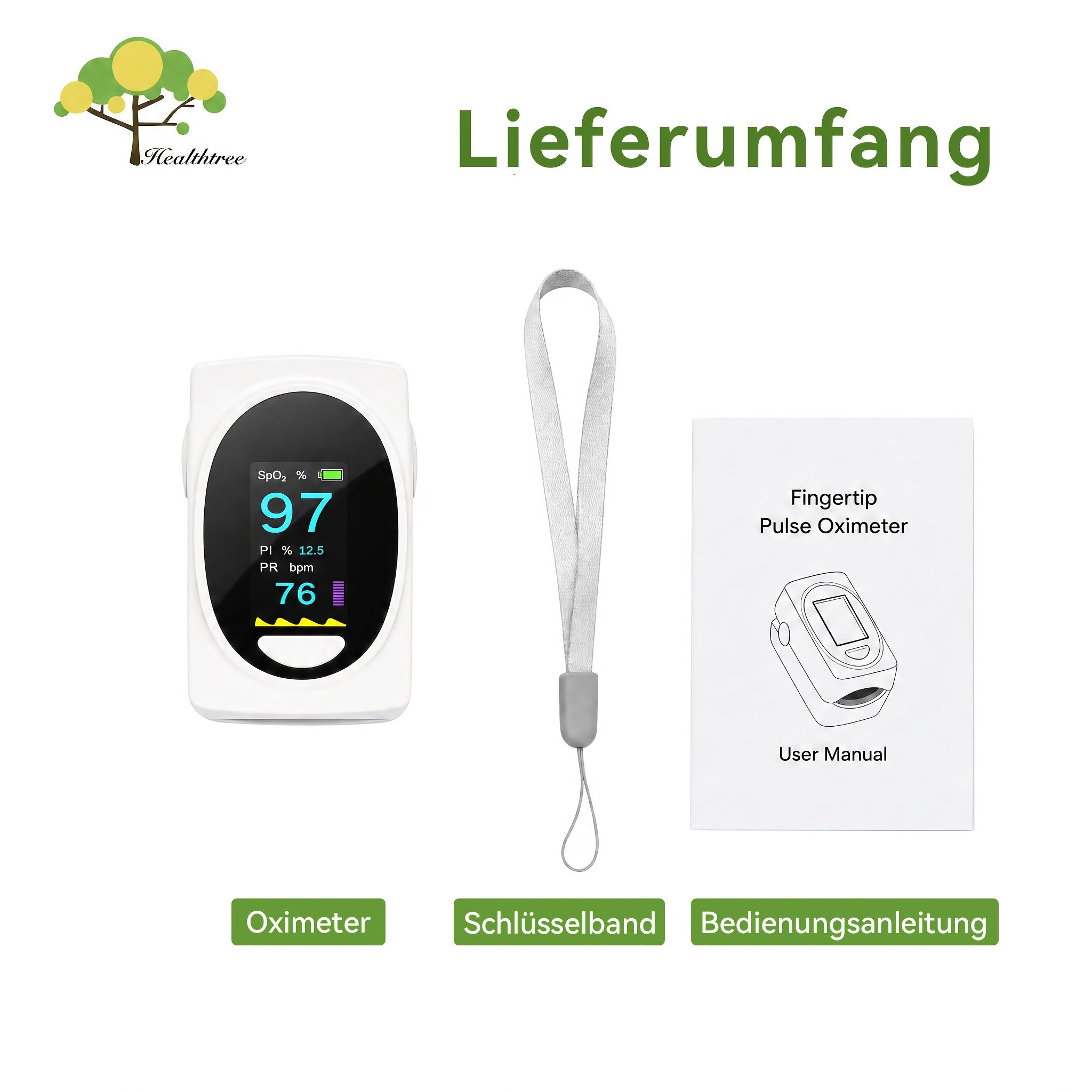 Pulsoximeter Fingerspitzen-Gerät, Weiß für Schlafzimmer und Bett – Detailansicht 10