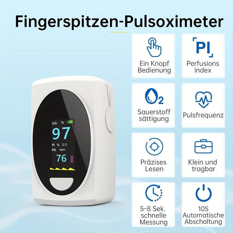 Pulsoximeter Fingerspitzen-Gerät, Weiß für Schlafzimmer und Bett – Detailansicht 14