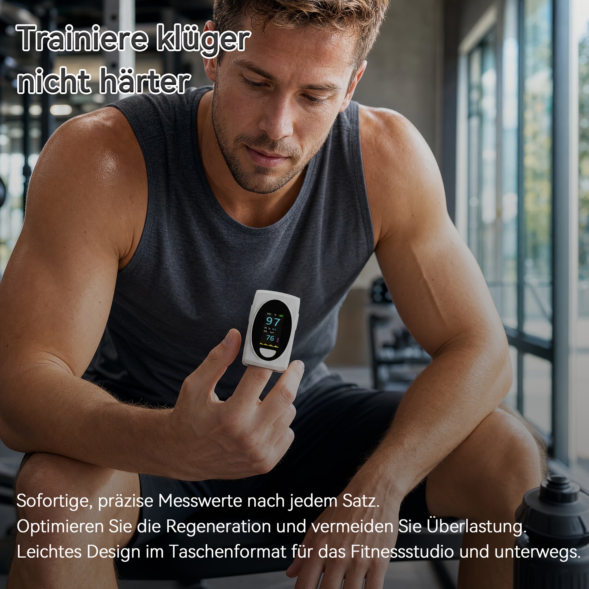 Pulsoximeter Fingerspitzen-Gerät, Weiß für Schlafzimmer und Bett – Detailansicht 16