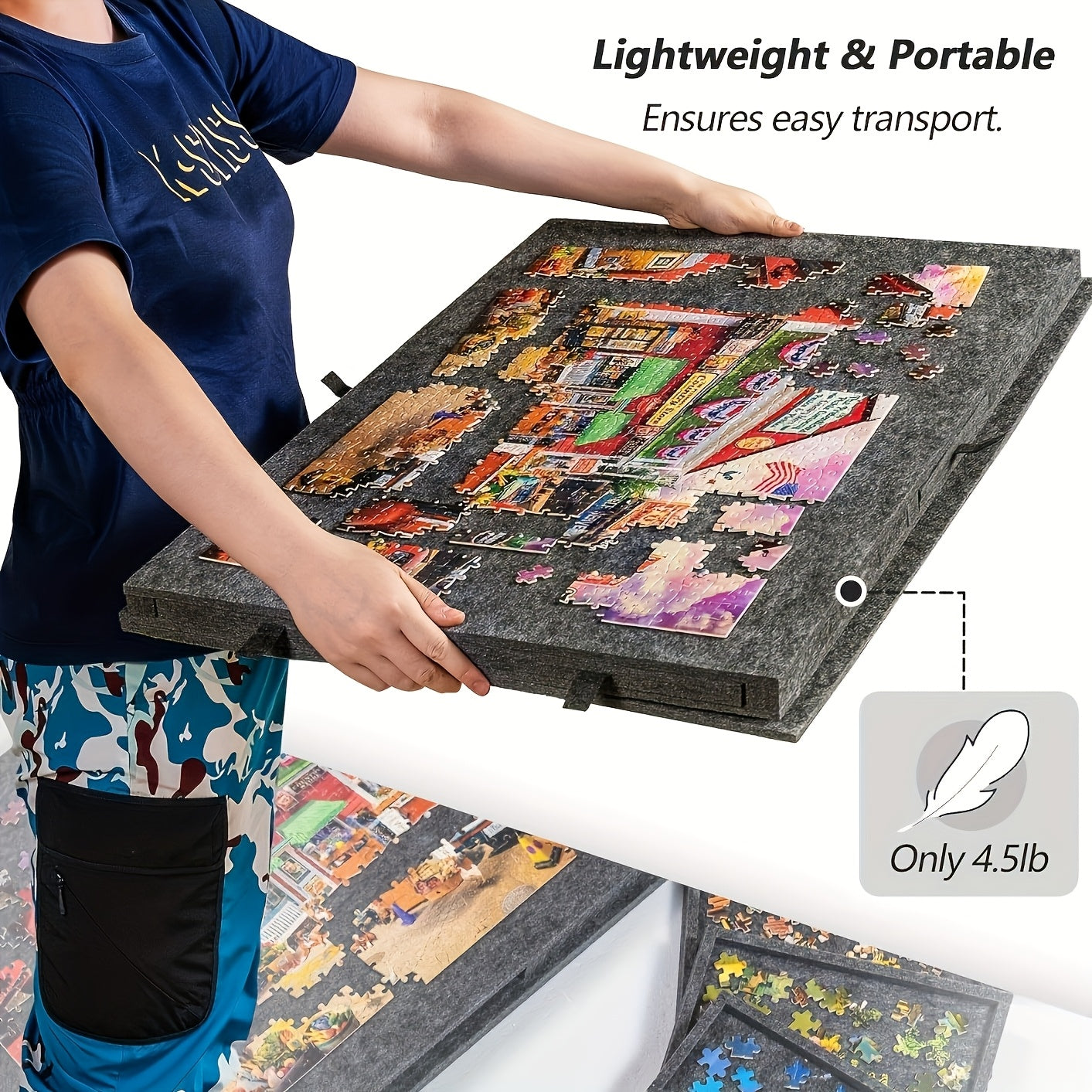 Puzzletisch, 1 Stk. +6 Schubladen +2 Aufbewahrungsbox für Hobby und Kreativprojekte – Detailansicht 6