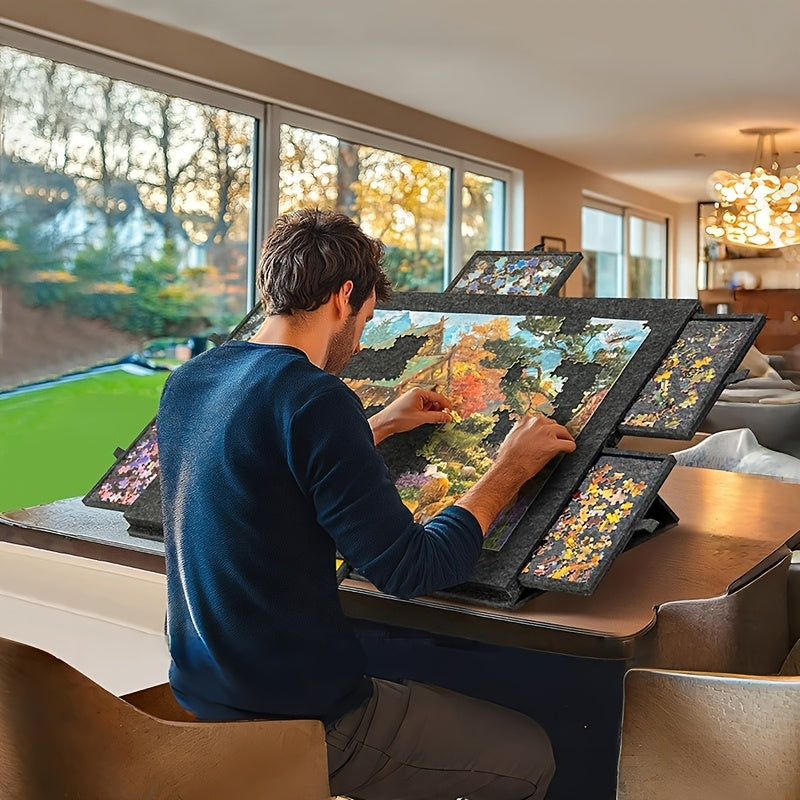 Puzzletisch, 1 Stk. +6 Schubladen +2 Aufbewahrungsbox für Hobby und Kreativprojekte – Detailansicht 8