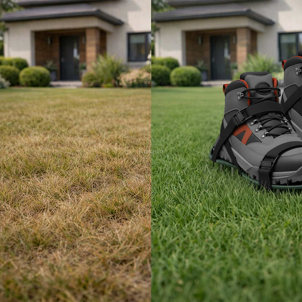 Rasenbelüfter - Manuelle Spikeschuhe, Schuhüberzüge zur Bodenbelüftung für Garten und Terrasse – Detailansicht 12