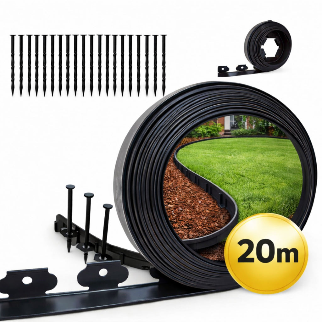 Rasenkante Flexible Gartenkante Höhe, Kunststoff für Garten und Terrasse – Hauptansicht
