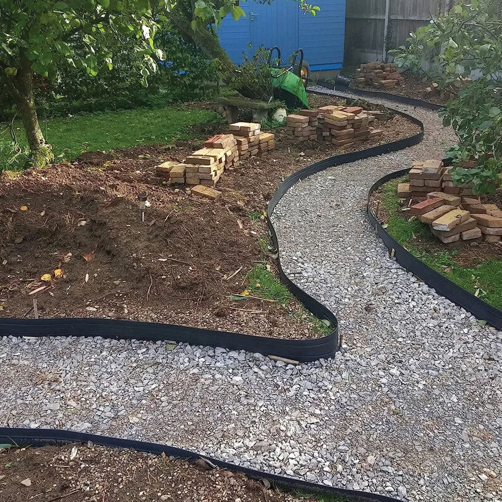 Rasenkante Flexible Gartenkante Höhe, Kunststoff für Garten und Terrasse – Detailansicht 7