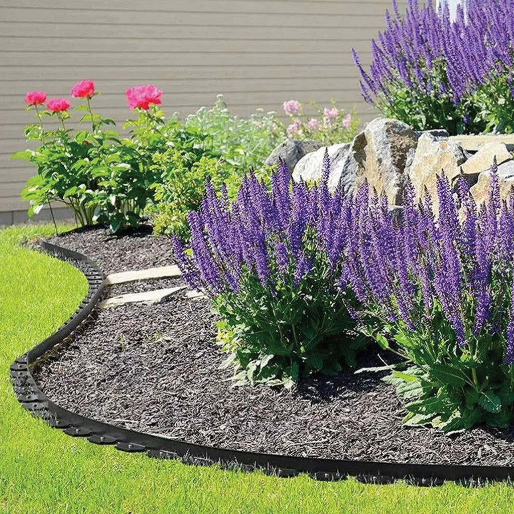 Rasenkante Flexible Gartenkante Höhe, Kunststoff für Garten und Terrasse – Detailansicht 8