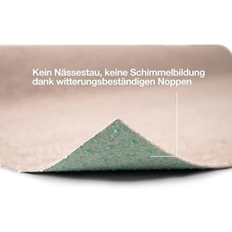 Rasenteppich Farbwunder - rutschfeste Balkonteppich, Beige für Garten und Terrasse – Detailansicht 3