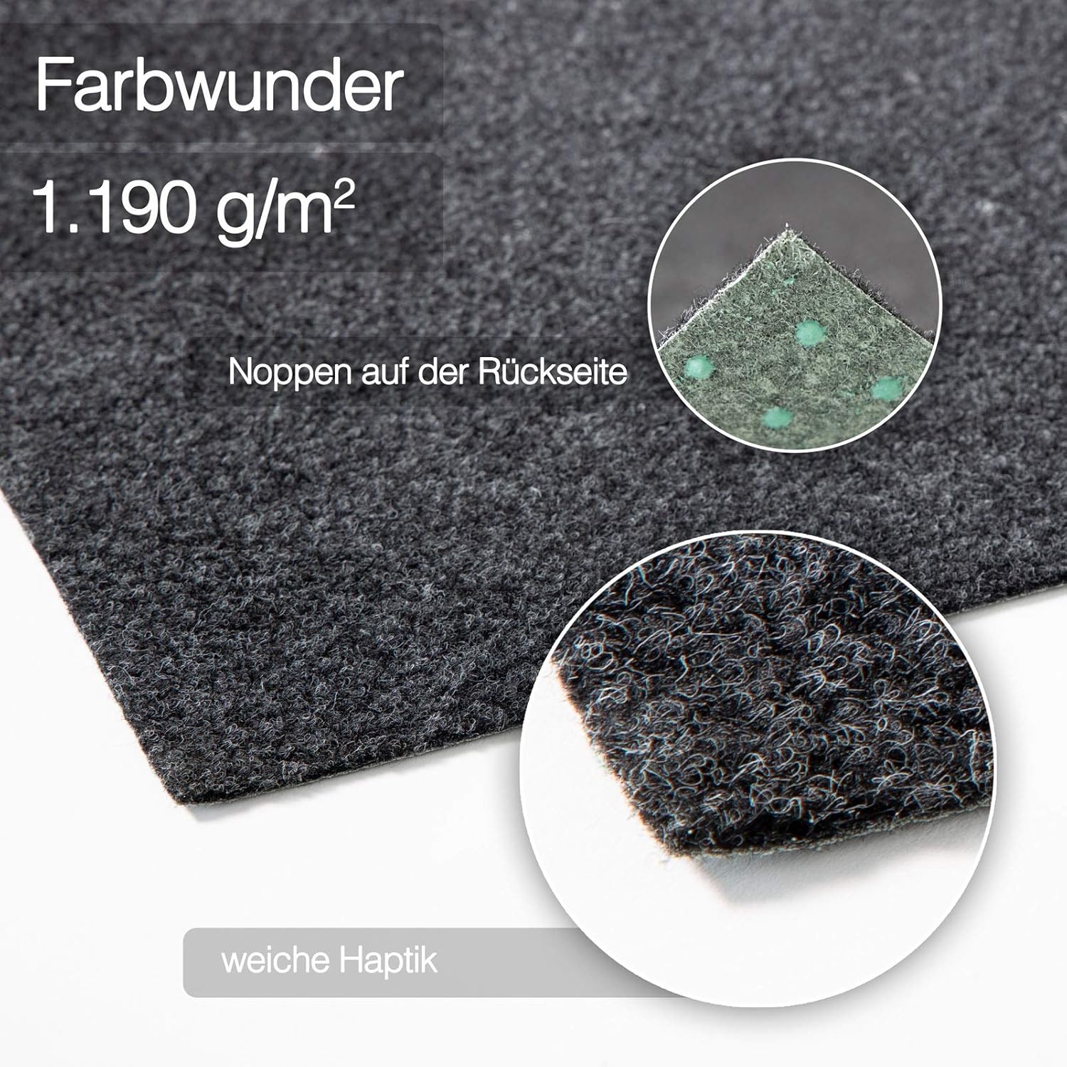 Rasenteppich Farbwunder - rutschfeste Balkonteppich, Beige für Garten und Terrasse – Detailansicht 14