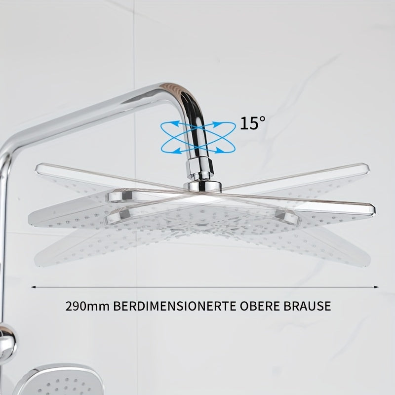 Regendusche-Set Chrom Badezimmer Duschsystem, Edelstahl für Badezimmer und Haushalt – Detailansicht 7