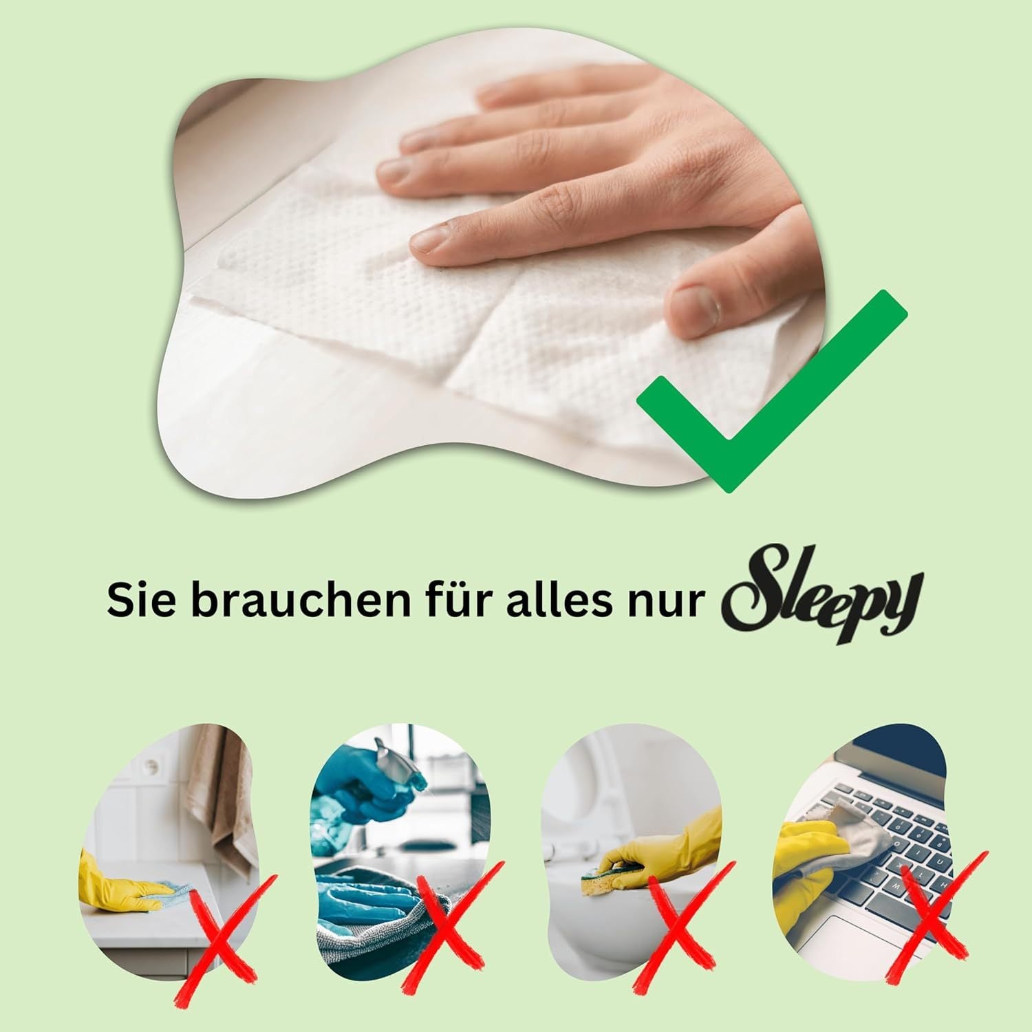 Reinigungstücher, Blau Blauer Kiefernduft für den täglichen Oberflächeneinsatz und Alltag – Detailansicht 10