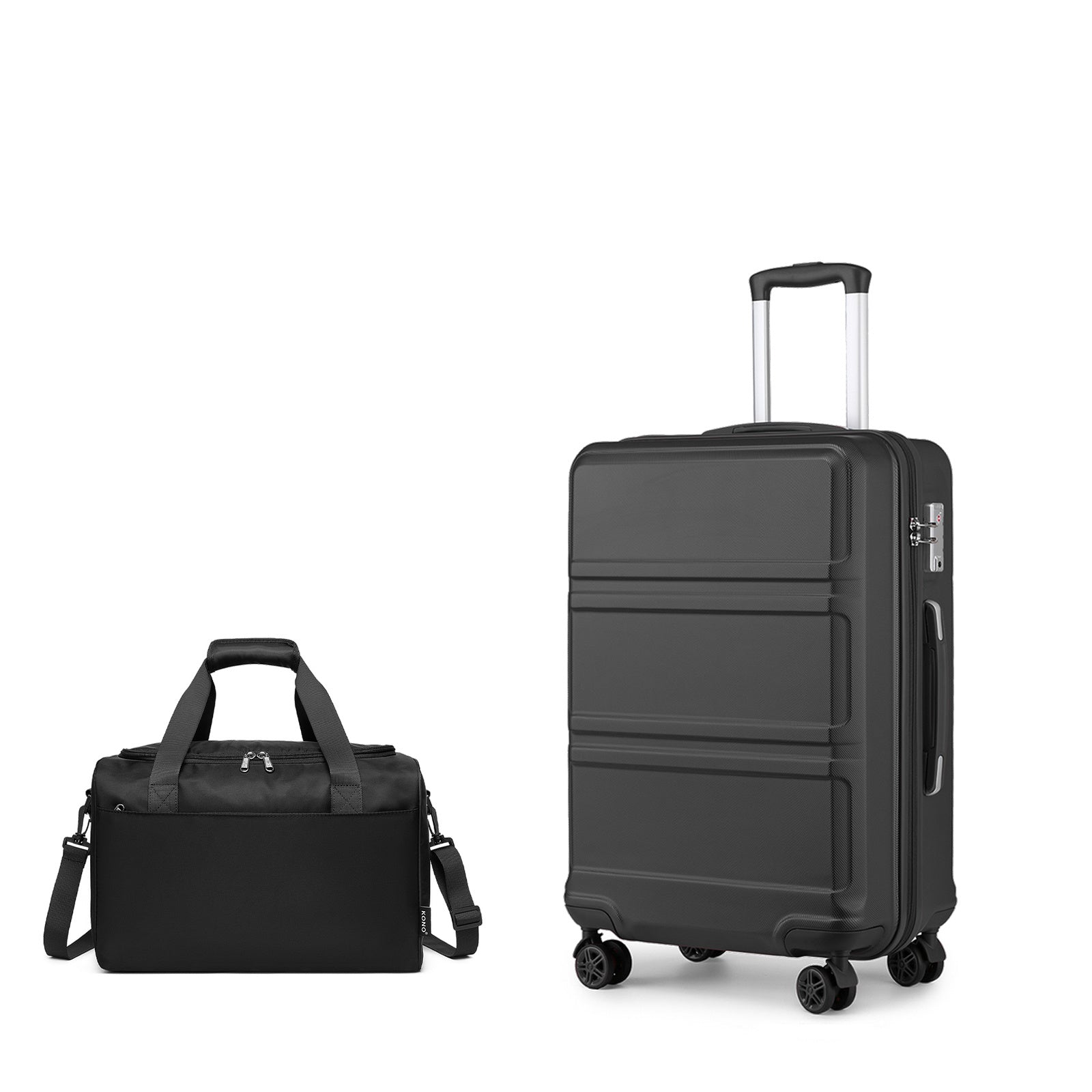 Reisekoffer, 2 Stk. Cremeweißer 20-Zoll-Koffer + Reisetasche für Alltag und Camping – Detailansicht 31