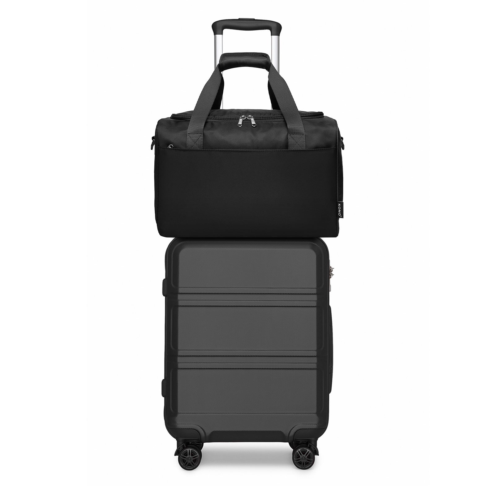 Reisekoffer, 2 Stk. Cremeweißer 20-Zoll-Koffer + Reisetasche für Alltag und Camping – Detailansicht 32