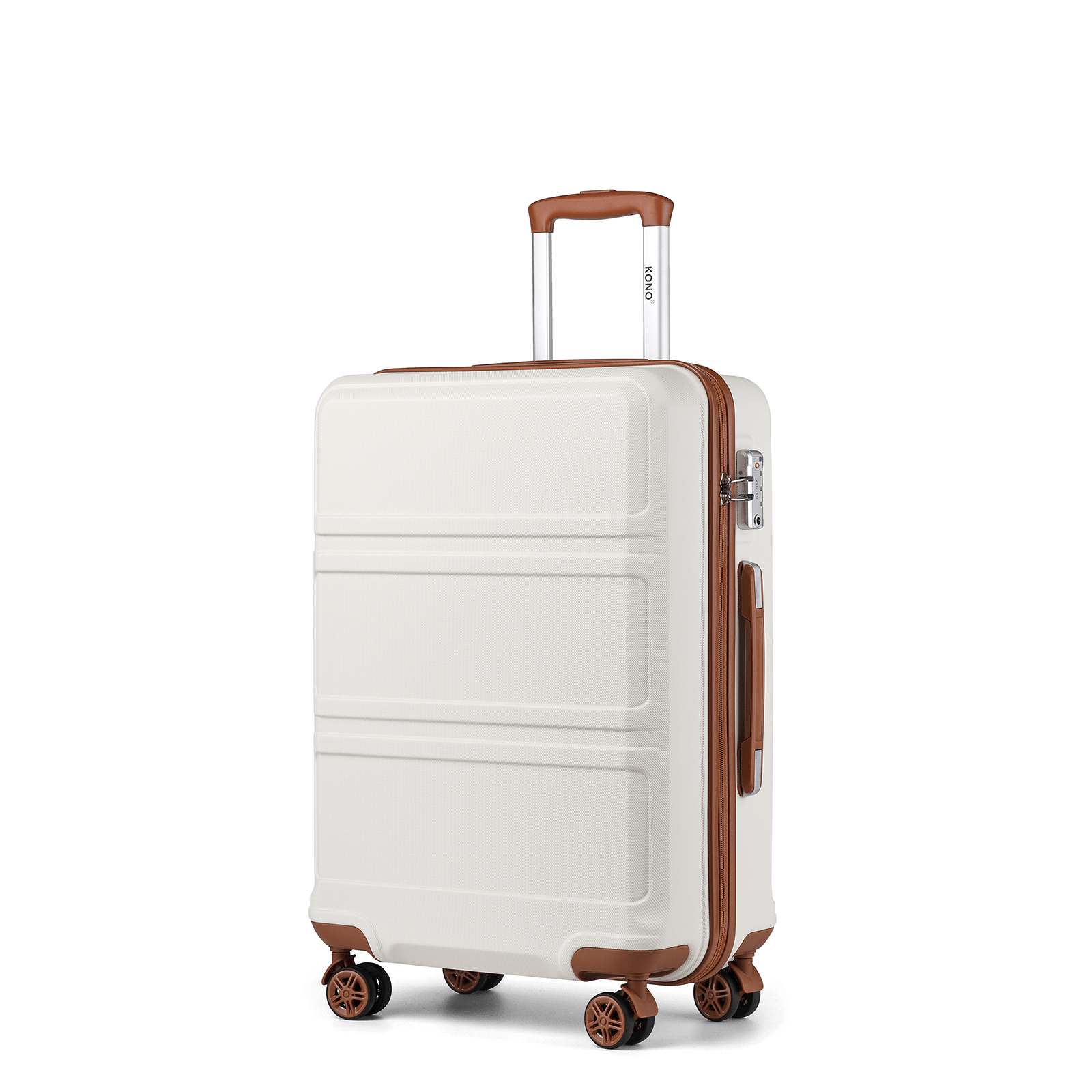 Reisekoffer, 2 Stk. Cremeweißer 20-Zoll-Koffer + Reisetasche für Alltag und Camping – Detailansicht 39