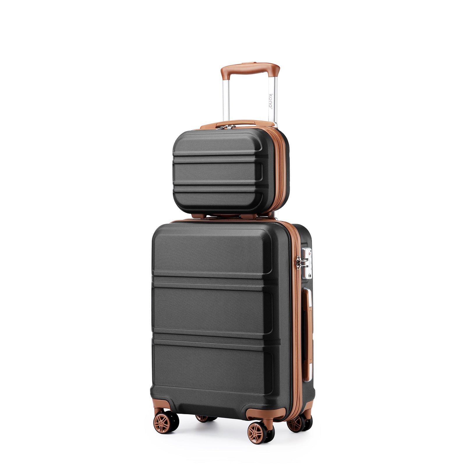 Reisekoffer, 2 Stk. Cremeweißer 20-Zoll-Koffer + Reisetasche für Alltag und Camping – Detailansicht 45
