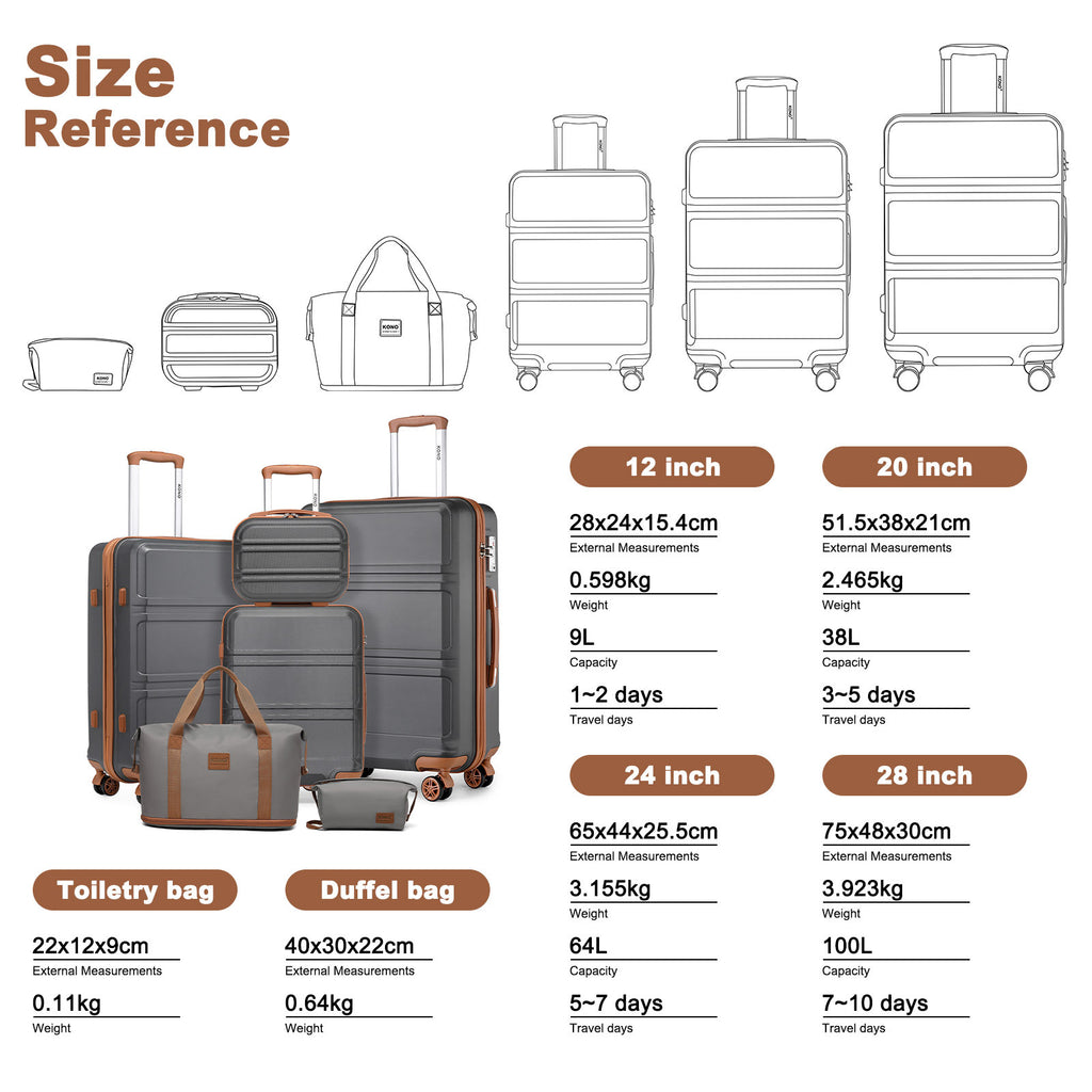 Reisekoffer, 2 Stk. Cremeweißer 20-Zoll-Koffer + Reisetasche für Alltag und Camping – Detailansicht 74