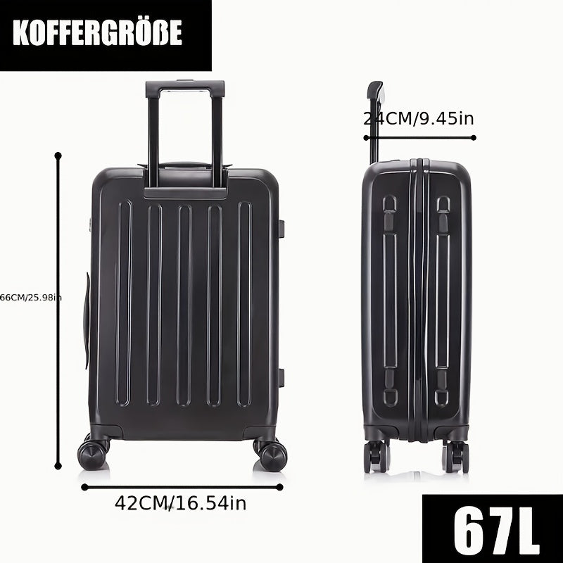 Reisekoffer, 8 Schwarz Größe L für Alltag und Freizeit – Detailansicht 16
