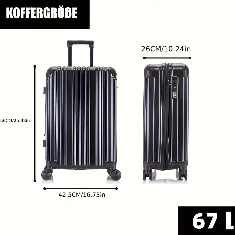 Reisekoffer, 8 Schwarz Größe L für Alltag und Freizeit – Detailansicht 19