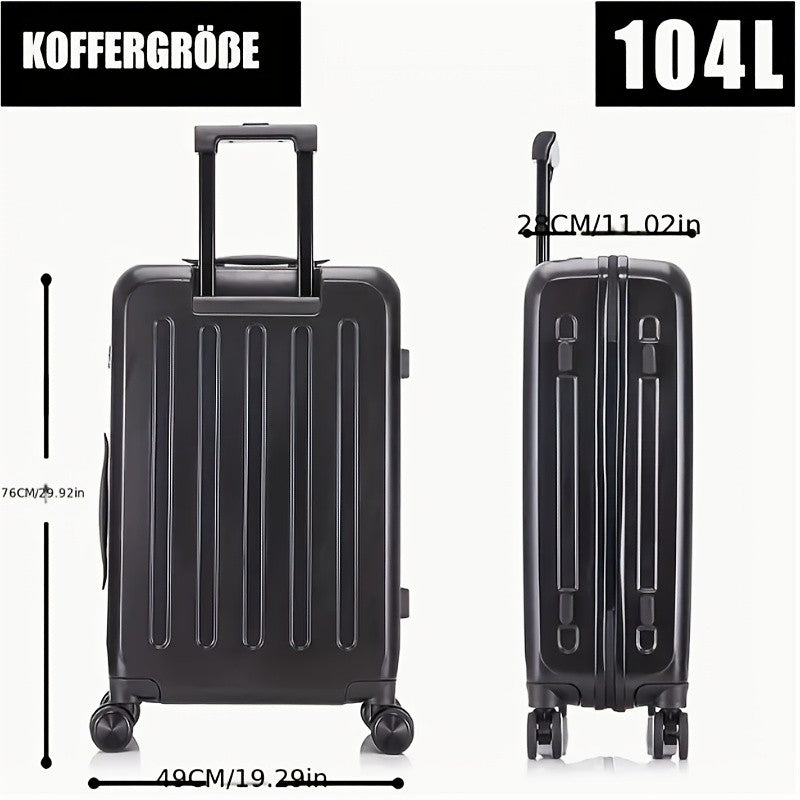 Reisekoffer, 8 Schwarz Größe L für Alltag und Freizeit – Detailansicht 21