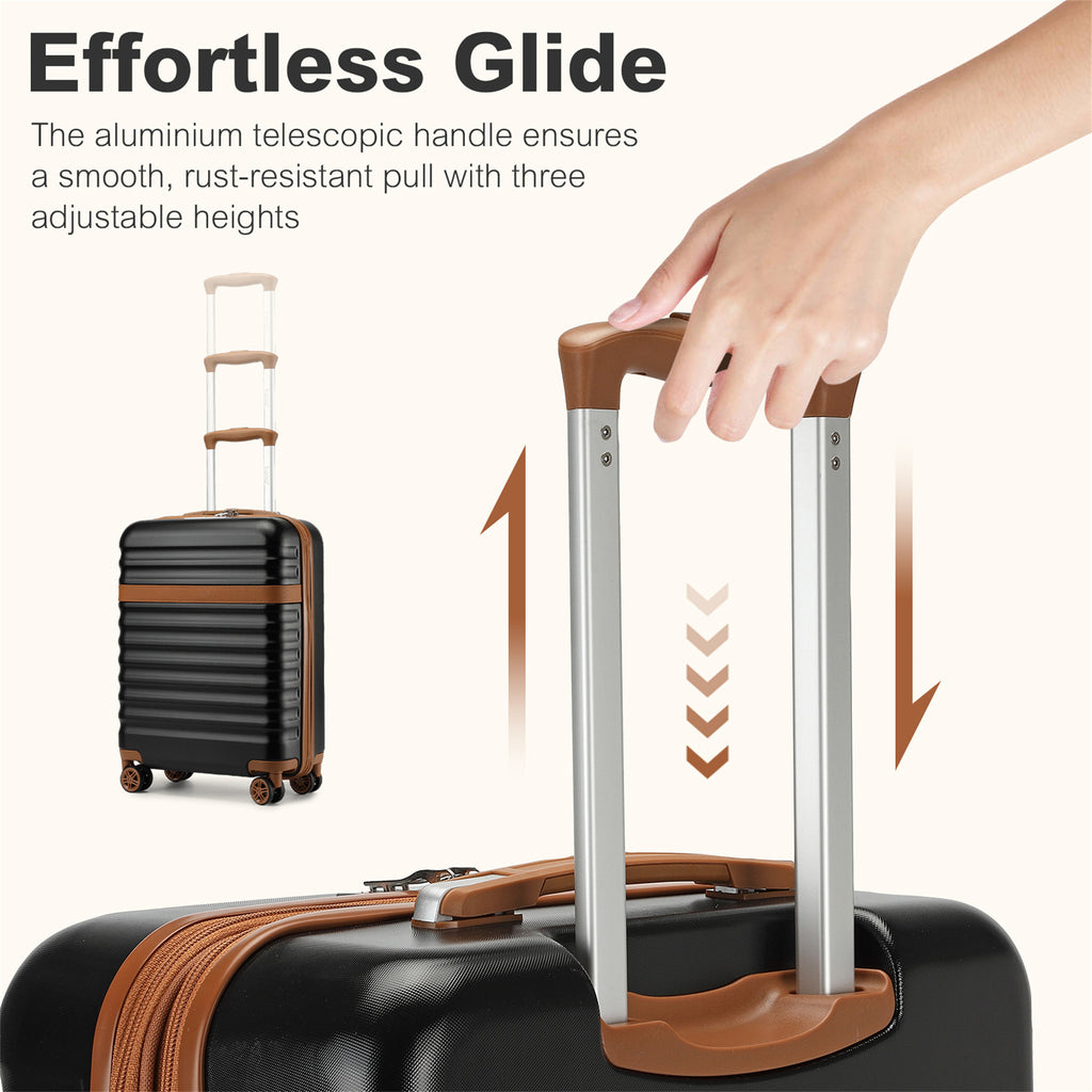 Reisekoffer, Creme/Braun für Freizeit – Detailansicht 14