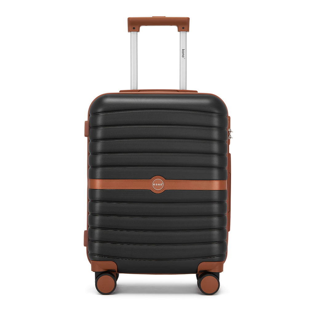 Reisekoffer, Dunkelgrün und Braun für Freizeit – Detailansicht 2