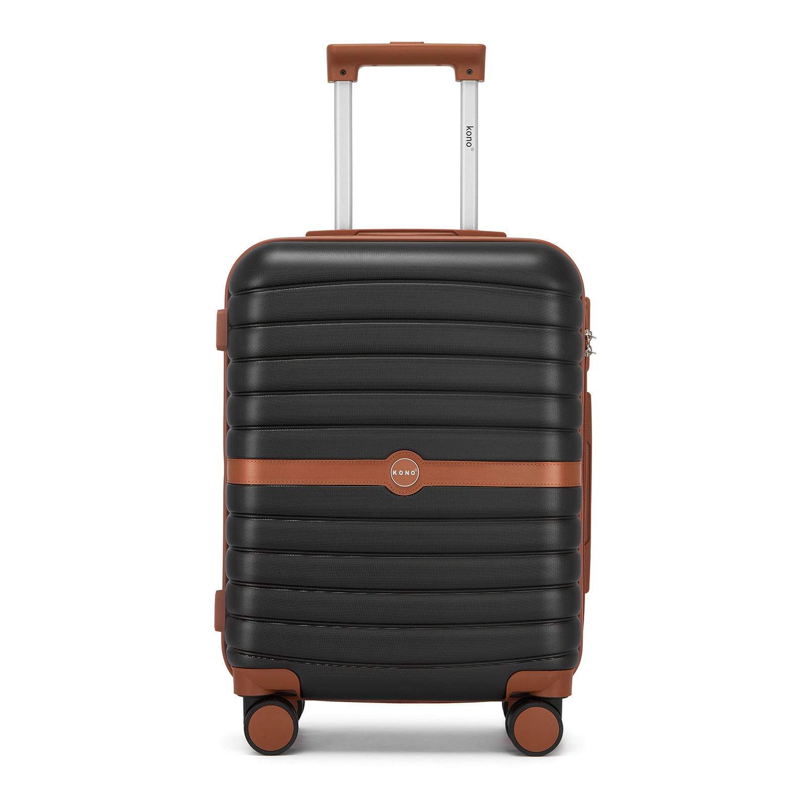 Reisekoffer, Dunkelgrün und Braun für Freizeit – Detailansicht 2