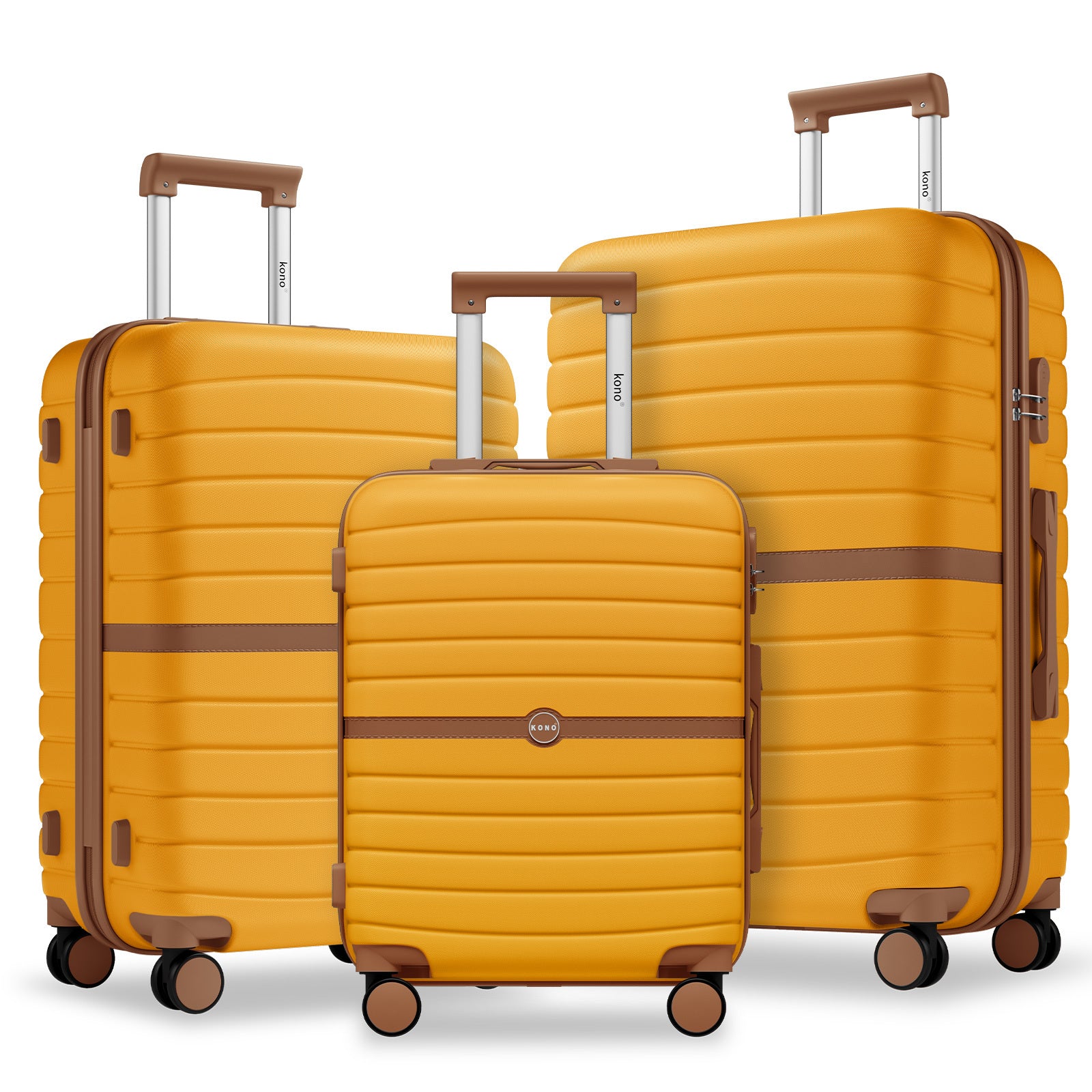 Reisekoffer, Dunkelgrün und Braun für Freizeit – Detailansicht 7