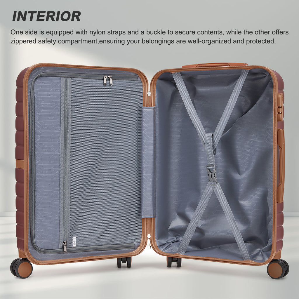 Reisekoffer, Dunkelgrün und Braun für Freizeit – Detailansicht 8
