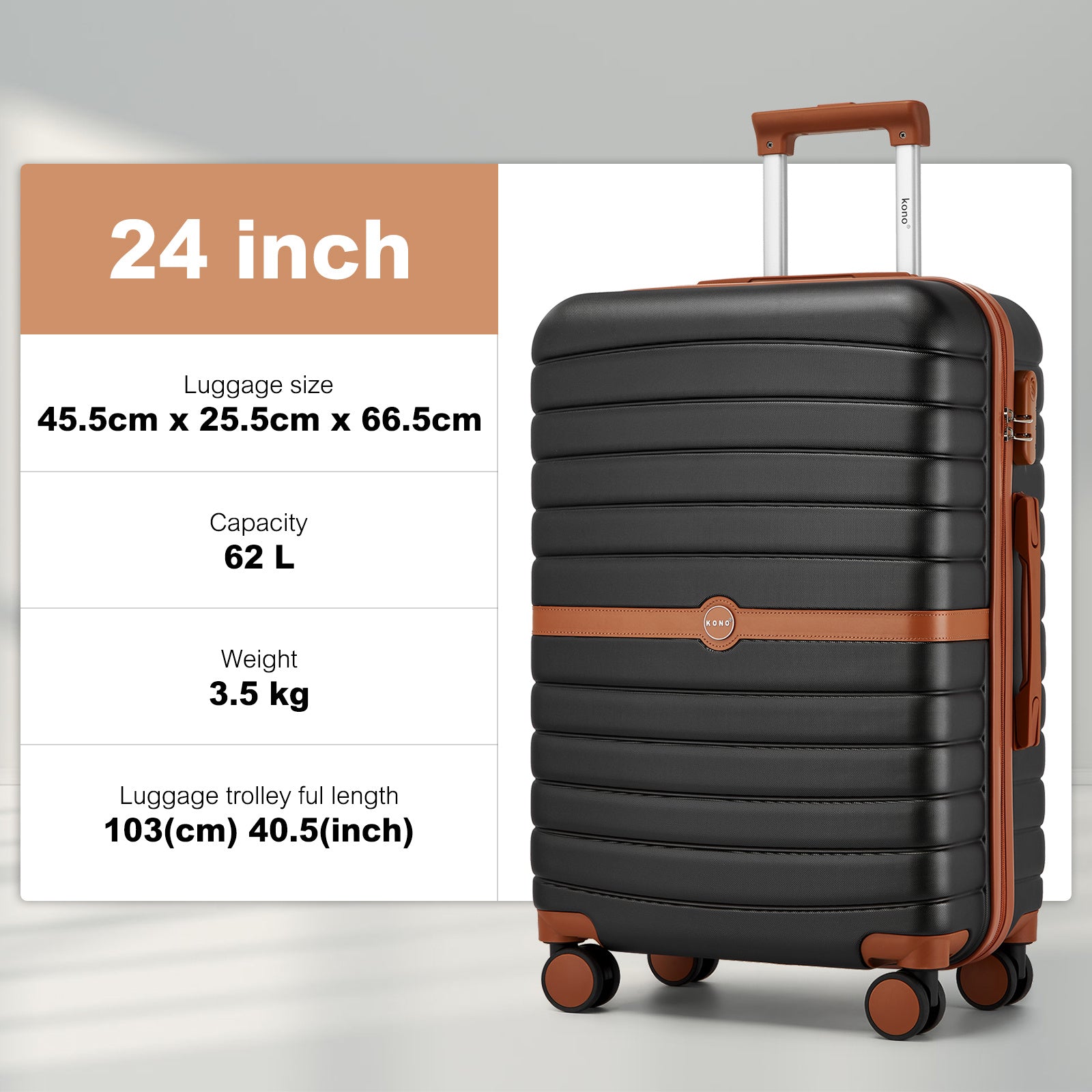 Reisekoffer, Dunkelgrün und Braun für Freizeit – Detailansicht 18