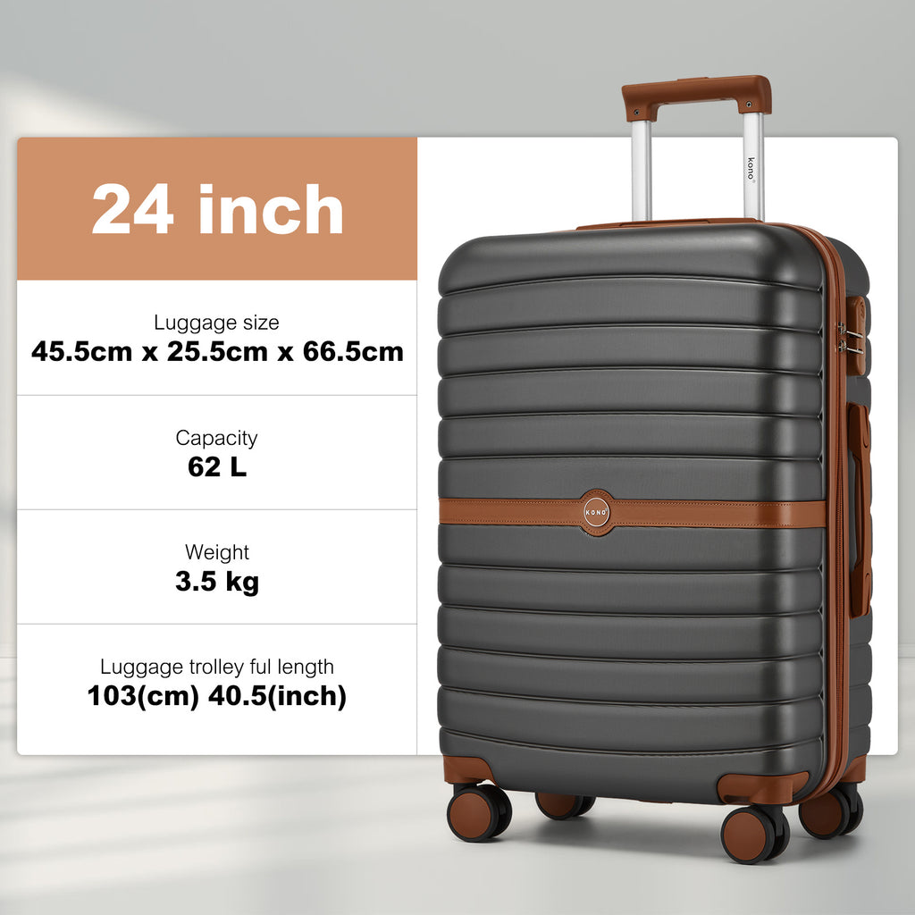 Reisekoffer, Dunkelgrün und Braun für Freizeit – Detailansicht 21