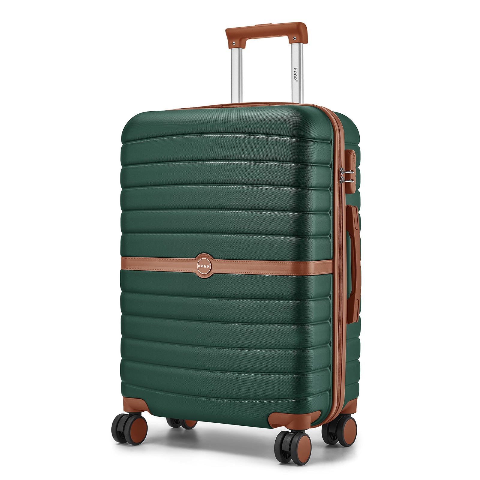 Reisekoffer, Dunkelgrün und Braun für Freizeit – Detailansicht 24