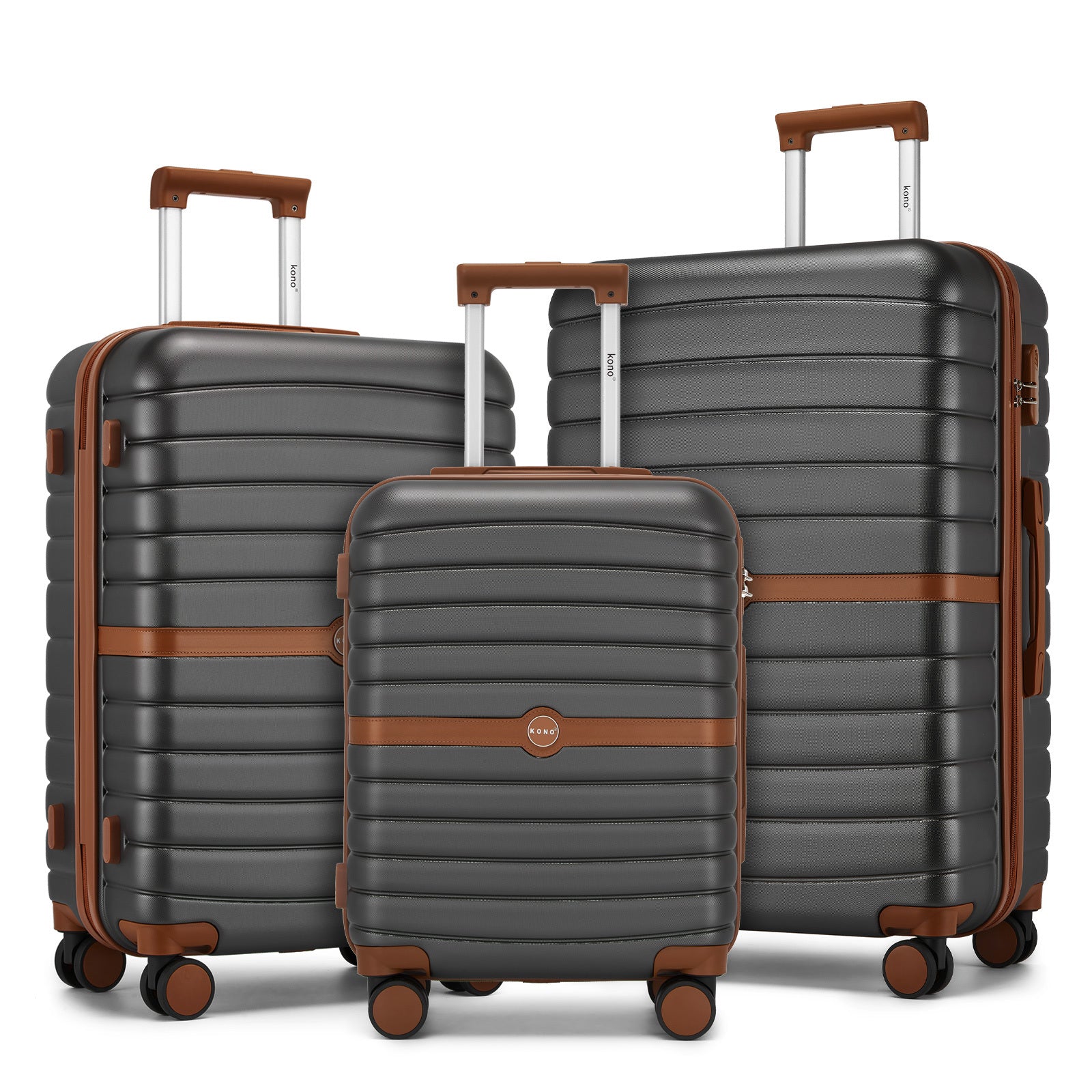 Reisekoffer, Dunkelgrün und Braun für Freizeit – Detailansicht 53