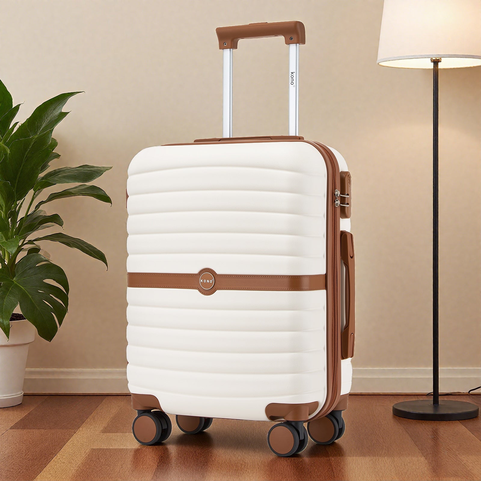 Reisekoffer, Dunkelgrün und Braun für Freizeit – Detailansicht 58